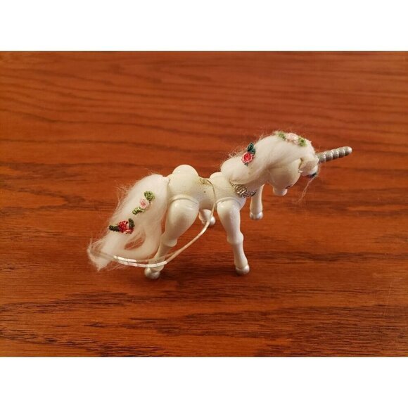 Unicorn Ornament Christmas S Adler Wooden 1983 Sticker Vintage - Picture 3 of 7